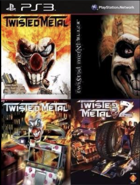 Twisted Metal 1-2 Black Metal Y Metal Black 4 En Uno Ps3